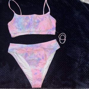 New! Tie dye 2 piece high waisted